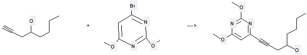 1-Octyn-4-ol can be used to produce 1-(2,6-dimethoxy-pyrimidin-4-yl)-oct-1-yn-4-ol with 4-bromo-2,6-dimethoxy-pyrimidine
